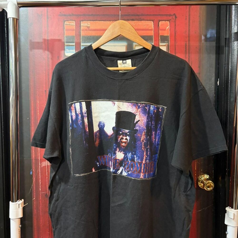 Vintage 1998 White Zombie Black Double Sided Winterland T-Shirt XL Heavy Metal